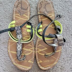 Sam & Libby Women's Sandals - Black and Yellow